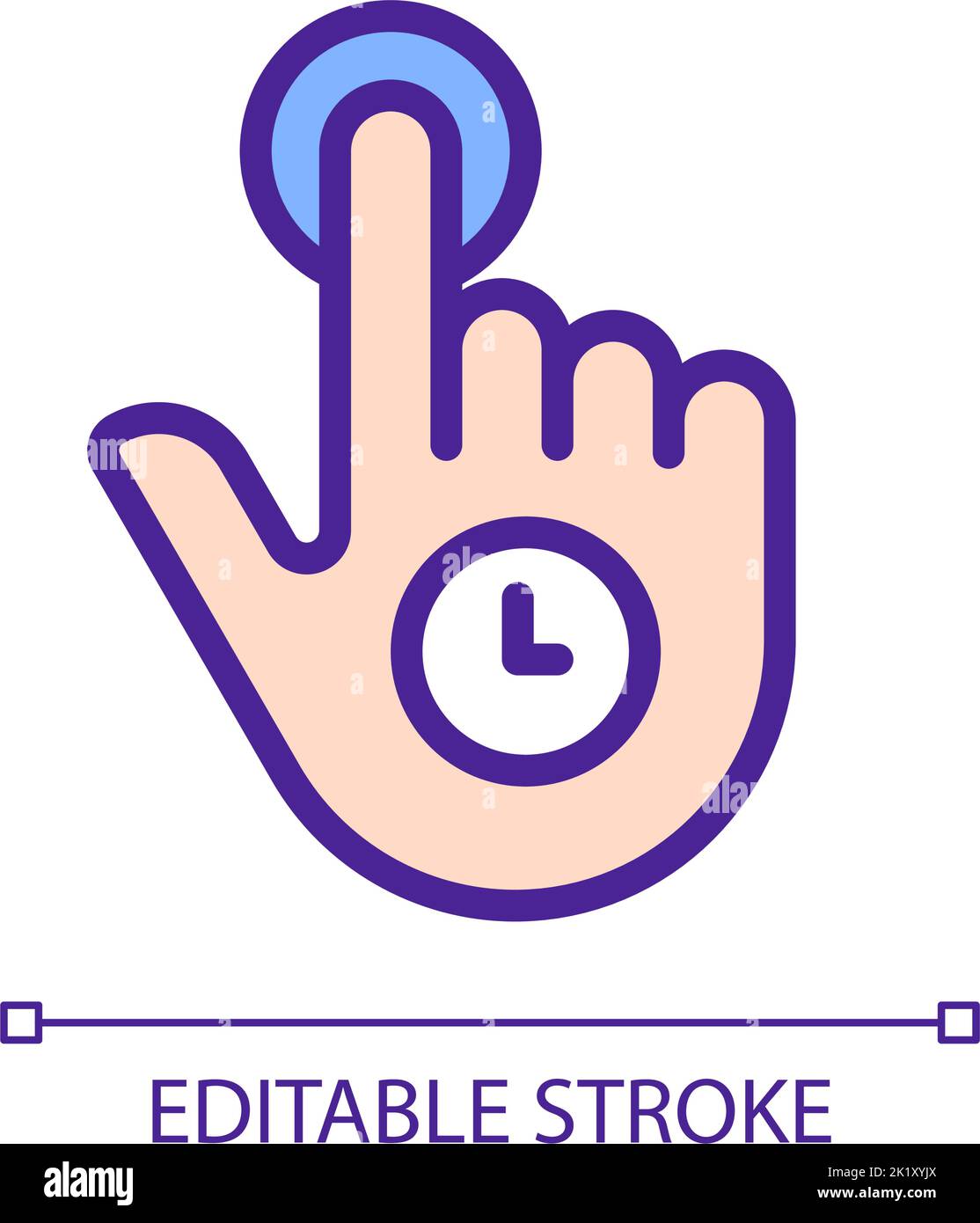 Hold pixel perfect RGB color icon Stock Vector