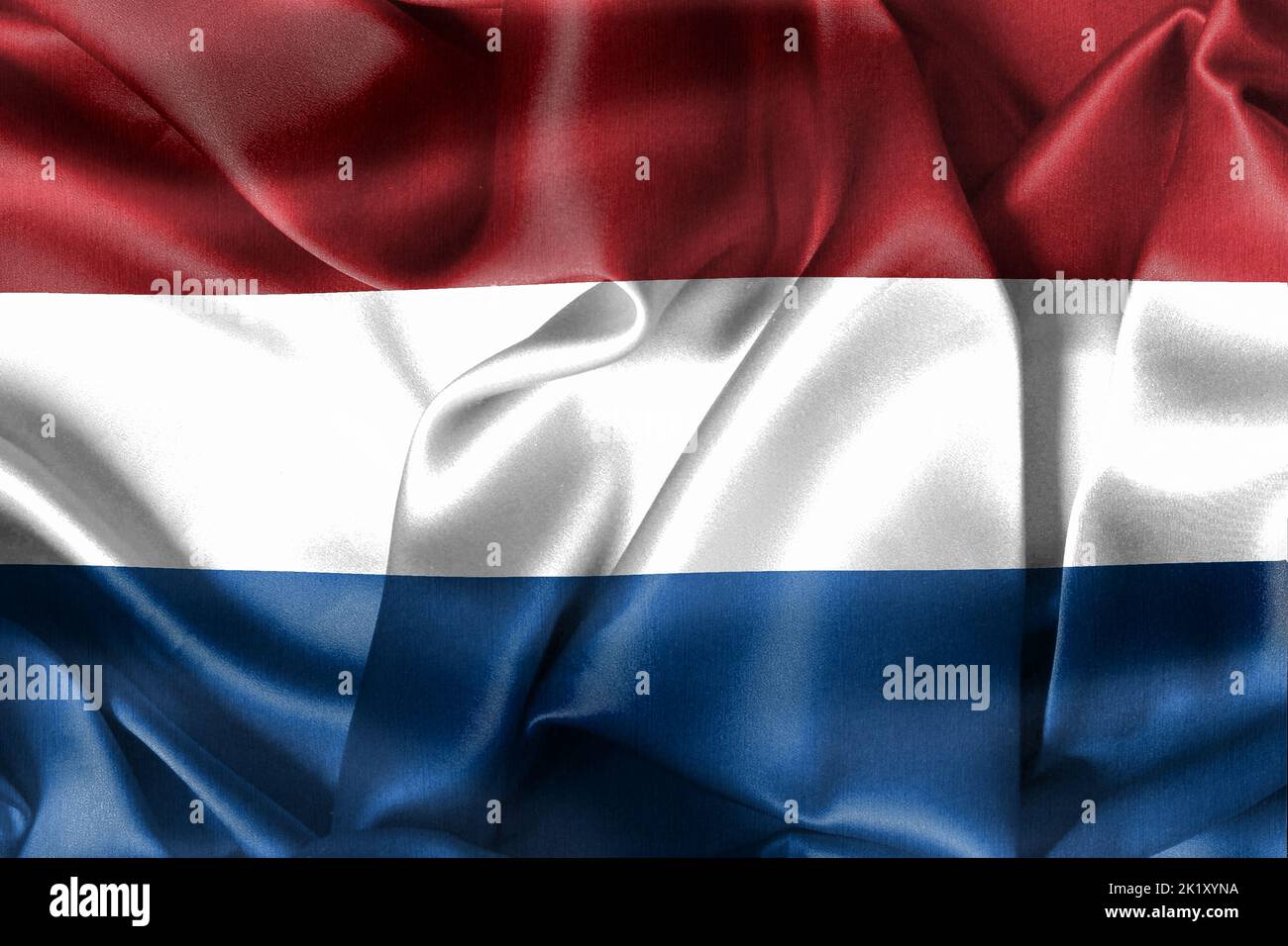 Netherlands flag realistic waving fabric flag Stock Photo Alamy