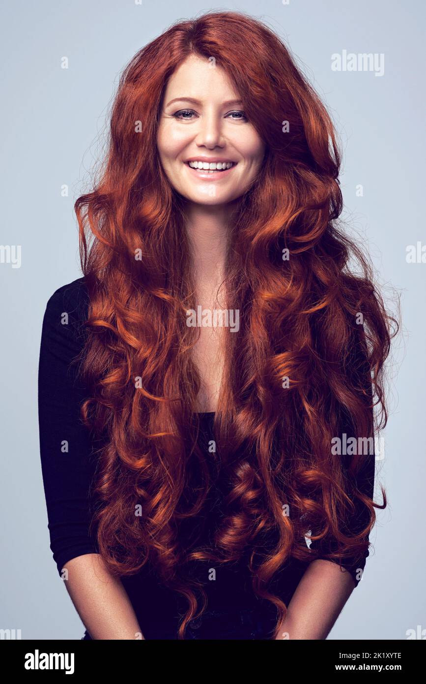 Premium AI Image | advertising skin care beautiful woman model vibrant red  hair