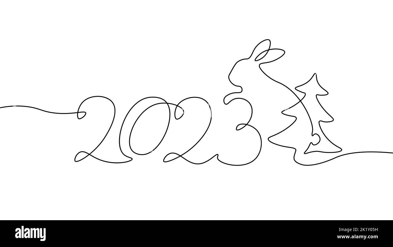 New 2023 Year Rabbit chinese horoscope symbol. Zodiac animal hire