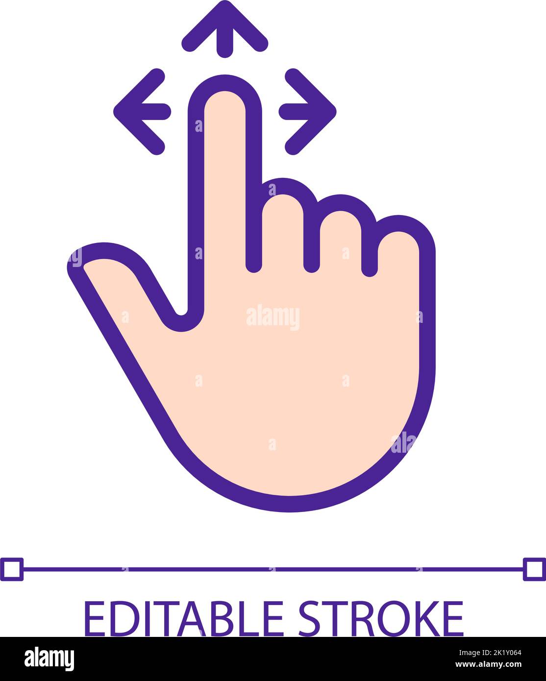 Drag pixel perfect RGB color icon Stock Vector