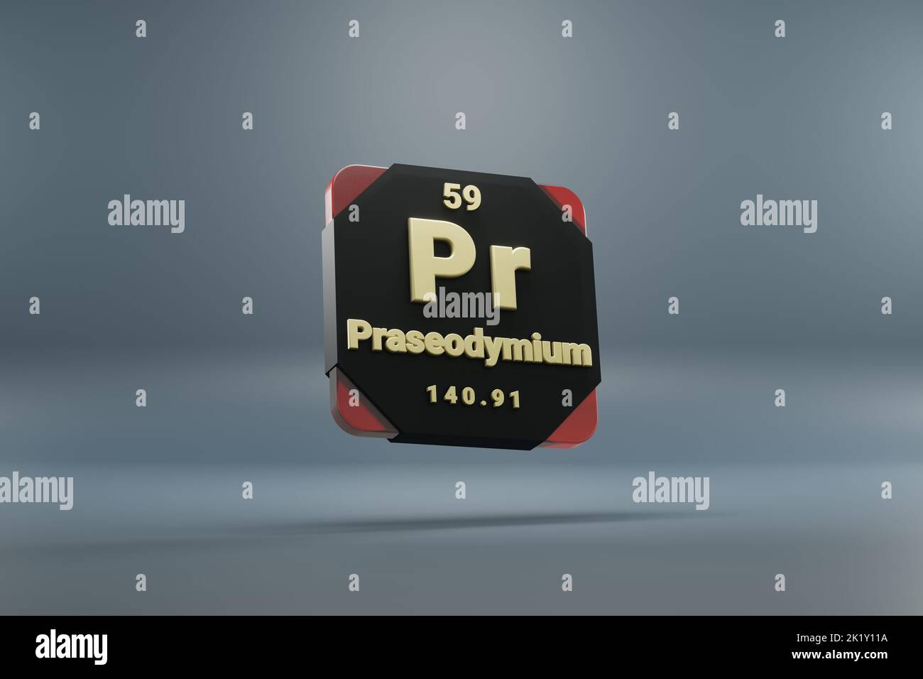 Beautiful abstract illustrations Standing black and red Praseodymium ...