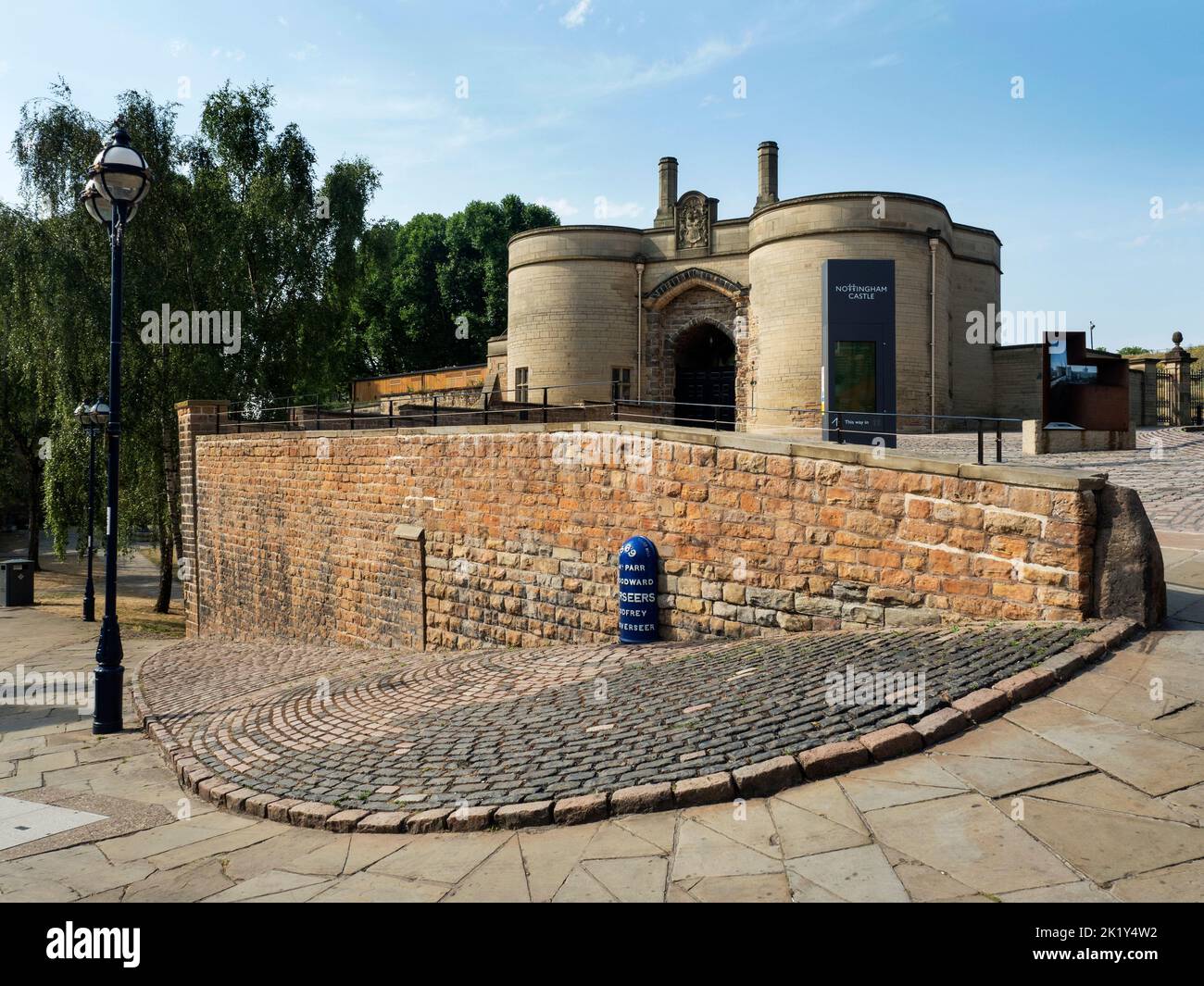 Approach to Nottingham Castle Gatehouse at Castle Place Nottingham Nottinghamshire England Stock