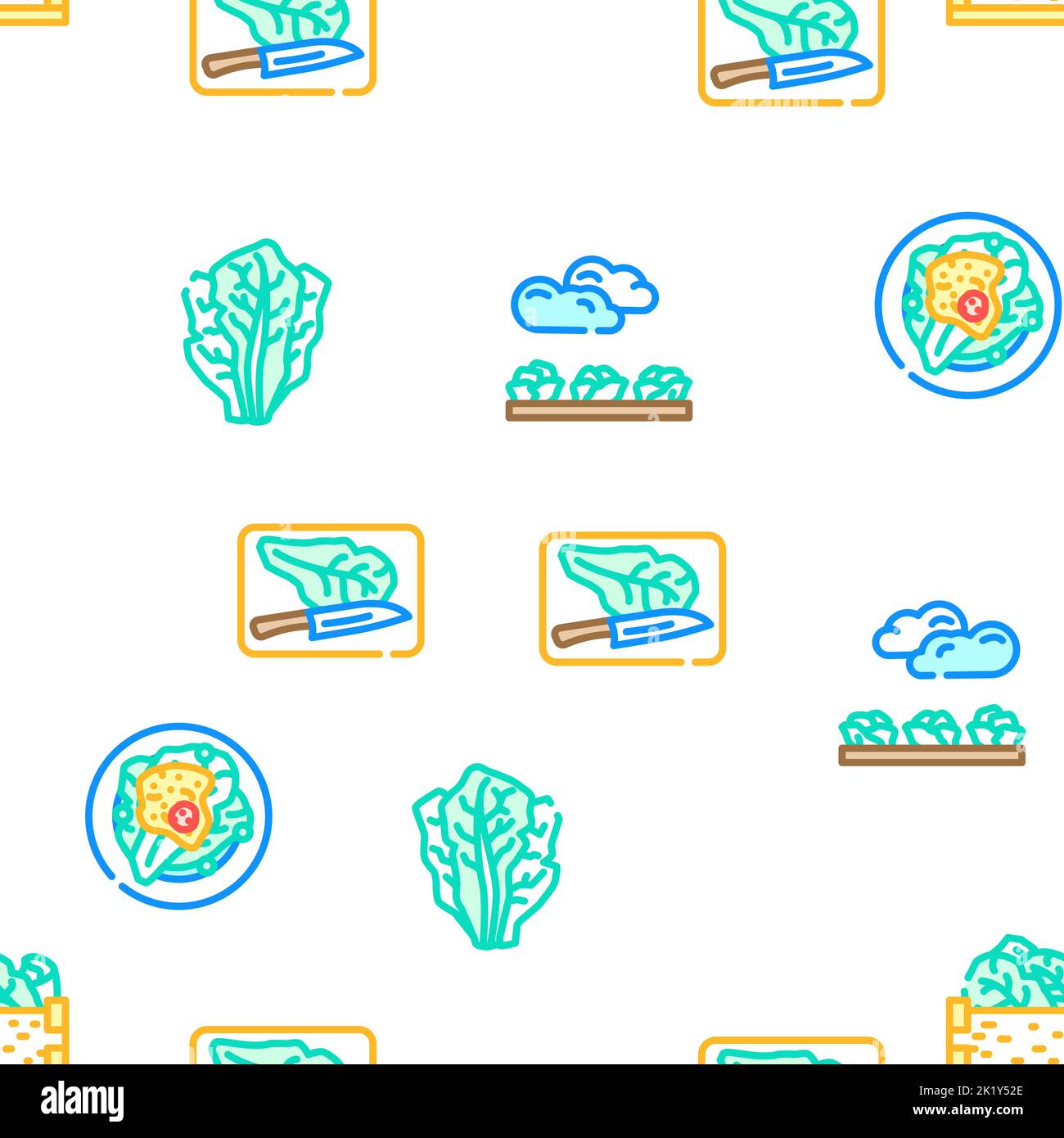 Iceberg salad leaf Stock Vector Images - Alamy