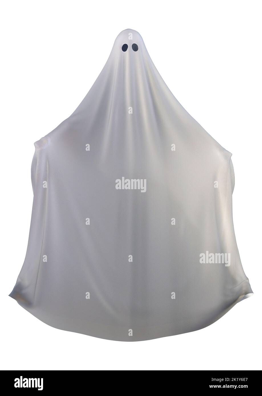 3D rendering of a halloween ghost isolated on white background Stock ...