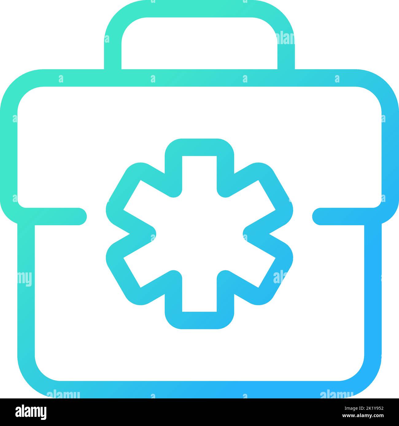 Medical bag pixel perfect gradient linear ui icon Stock Vector