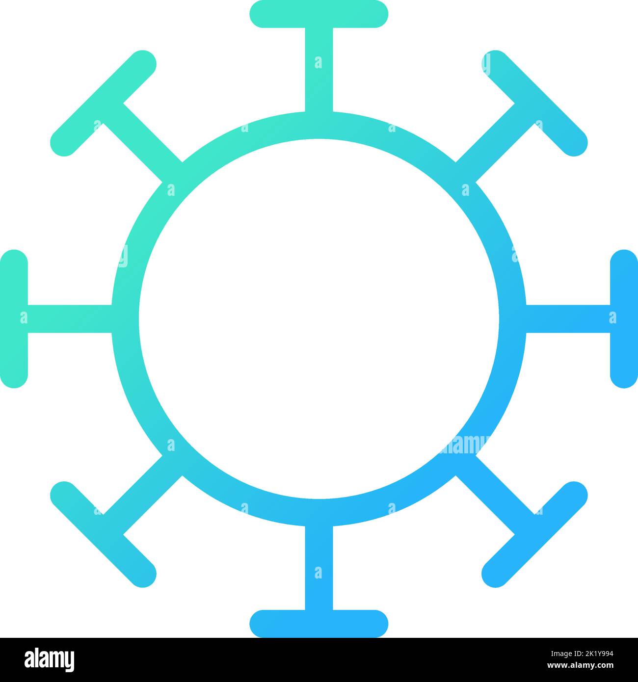 Coronavirus pixel perfect gradient linear ui icon Stock Vector