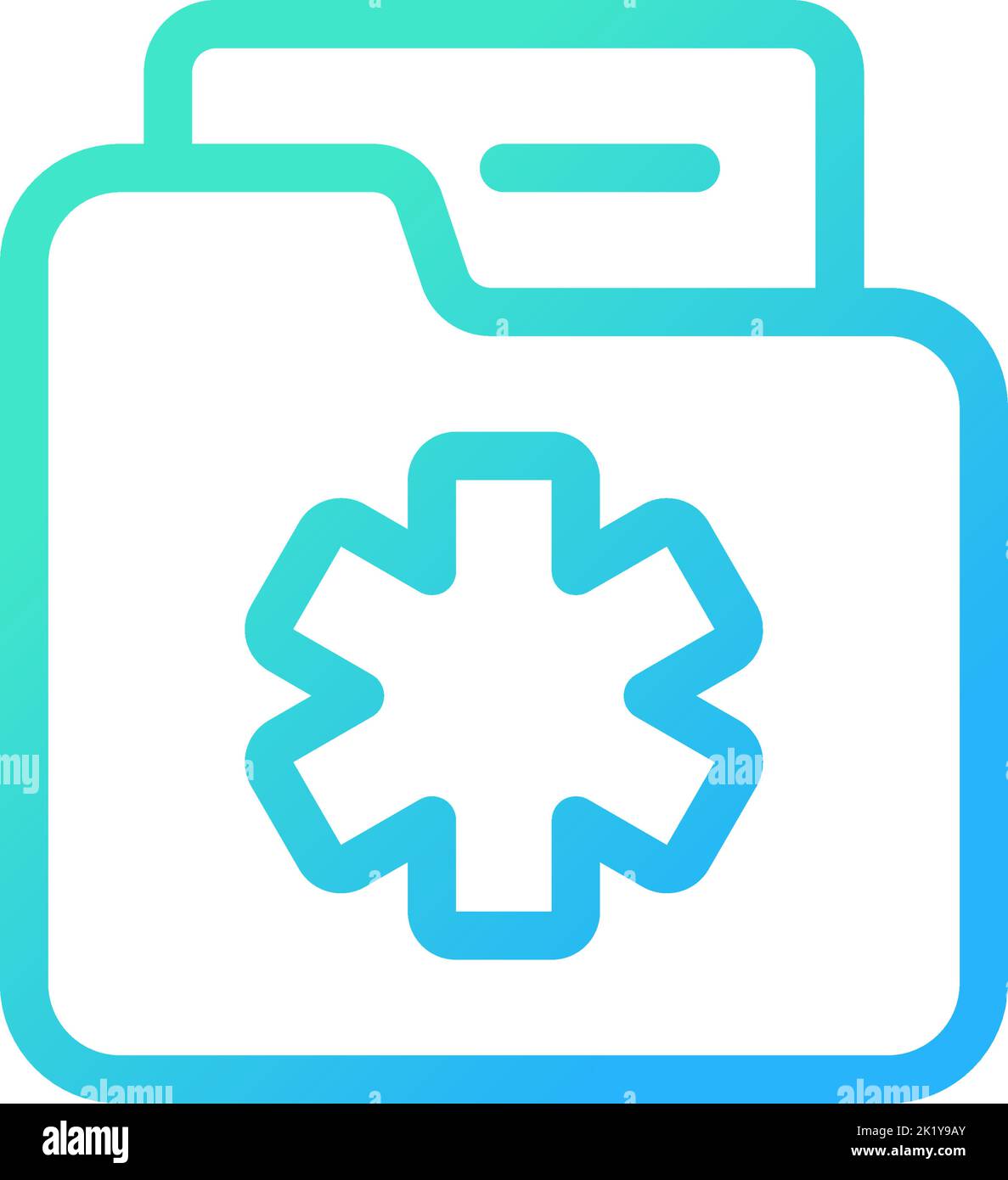 Medical history pixel perfect gradient linear ui icon Stock Vector