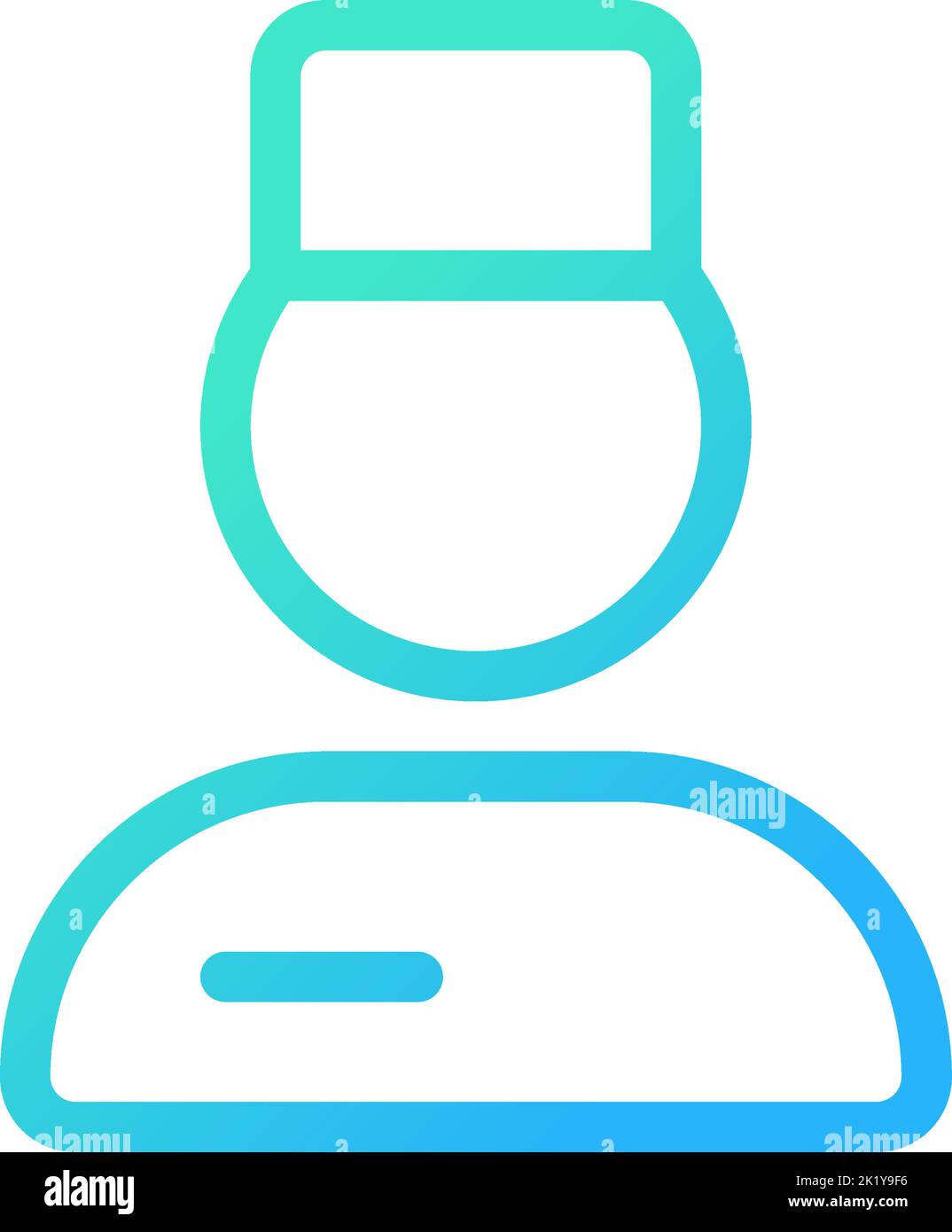 Doctor pixel perfect gradient linear ui icon Stock Vector
