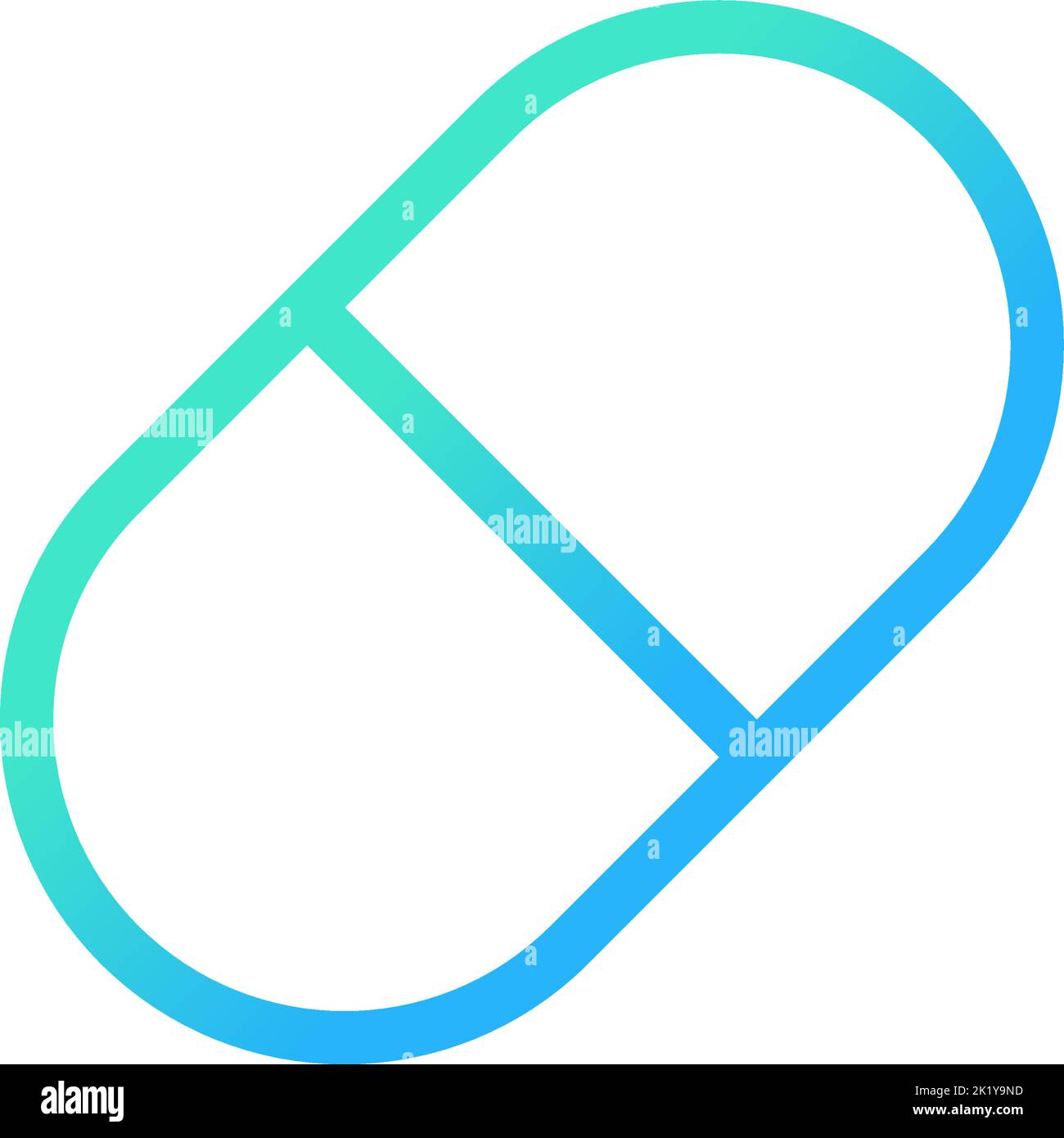 Capsule pixel perfect gradient linear ui icon Stock Vector