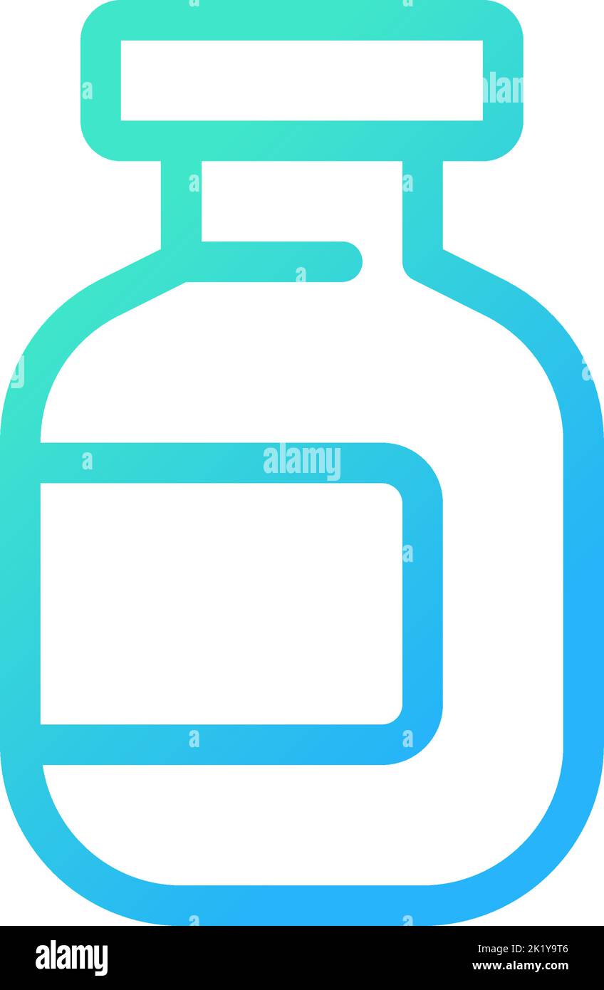 Medication bottle pixel perfect gradient linear ui icon Stock Vector ...