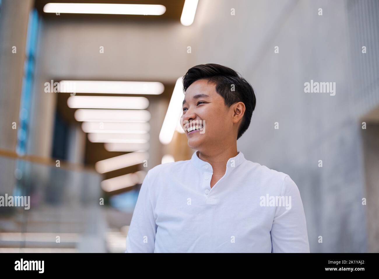 Portrait of a smiling young man in the office Stock Photo