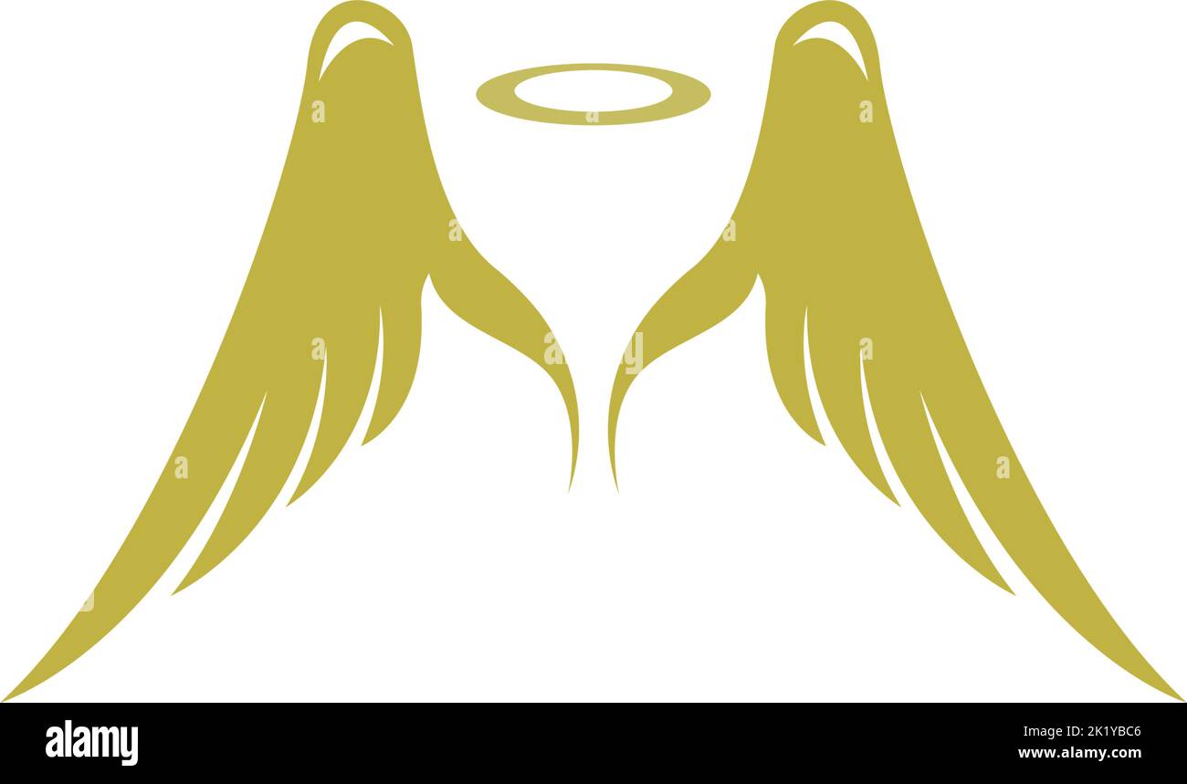 Angel wings icon logo design illustration template Stock Vector Image ...