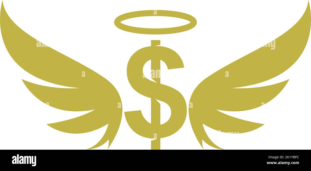 Angel wings icon logo design illustration template Stock Vector Image ...