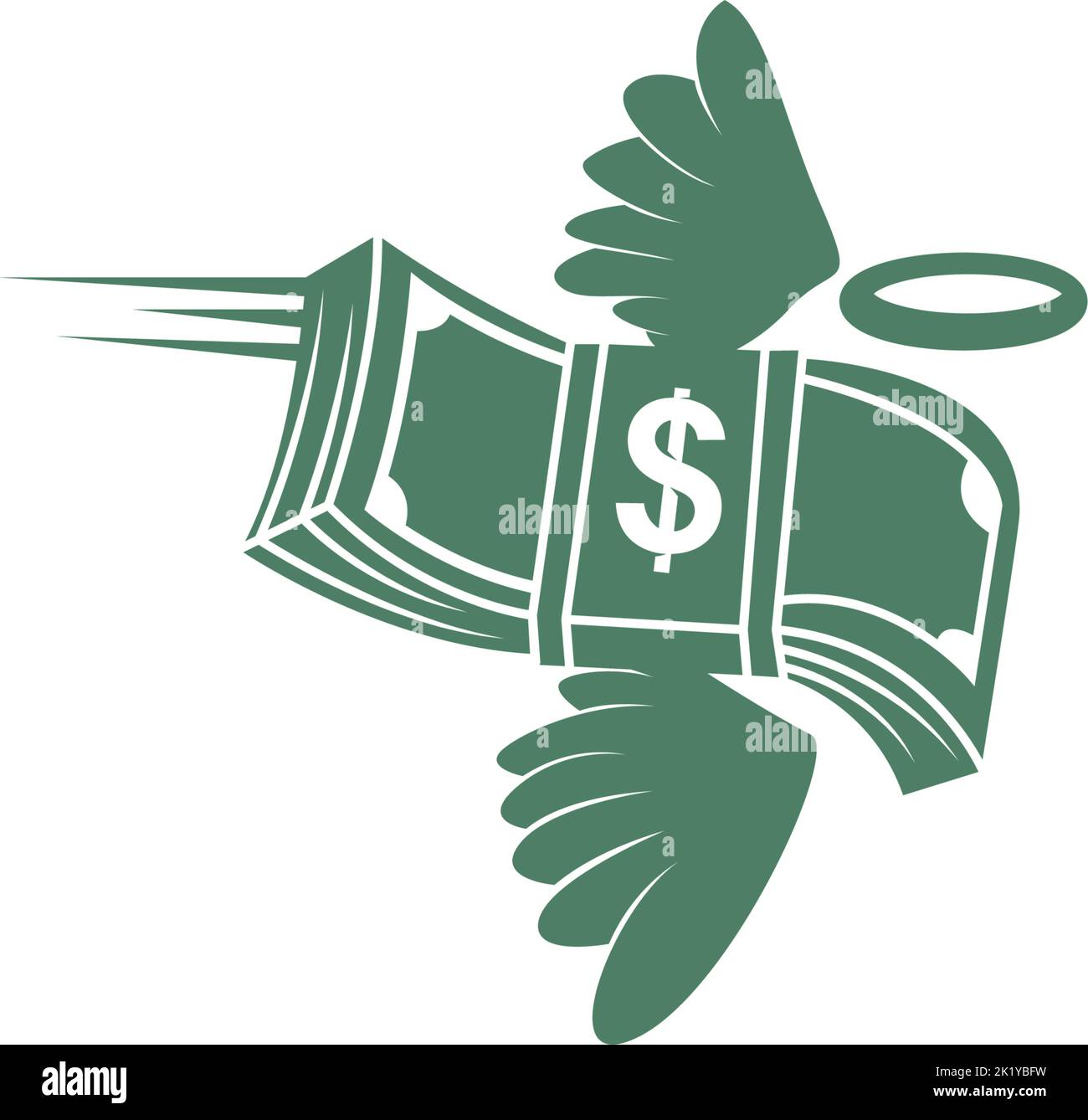 Angel wings icon logo design illustration template Stock Vector Image ...