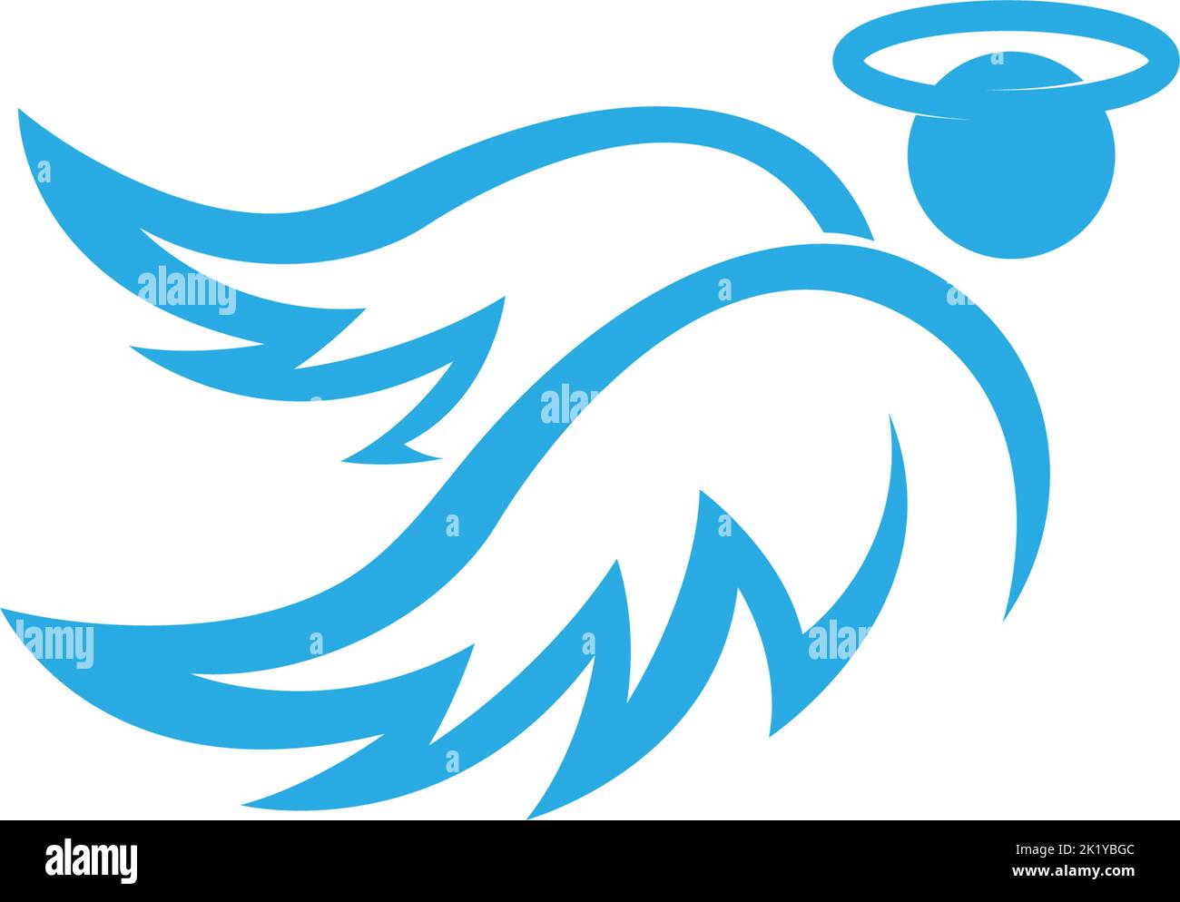 Angel wings icon logo design illustration template Stock Vector Image ...