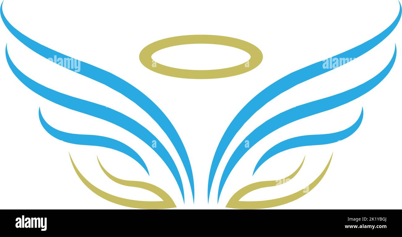 Angel wings icon logo design illustration template Stock Vector Image ...