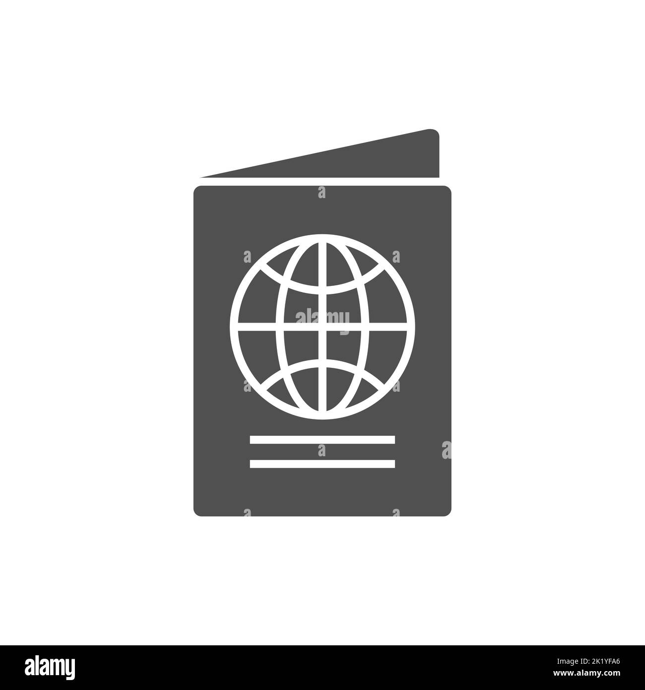 Passport Icon. Passport Related Vector Glyph Icon. Editable Image Stock Vector