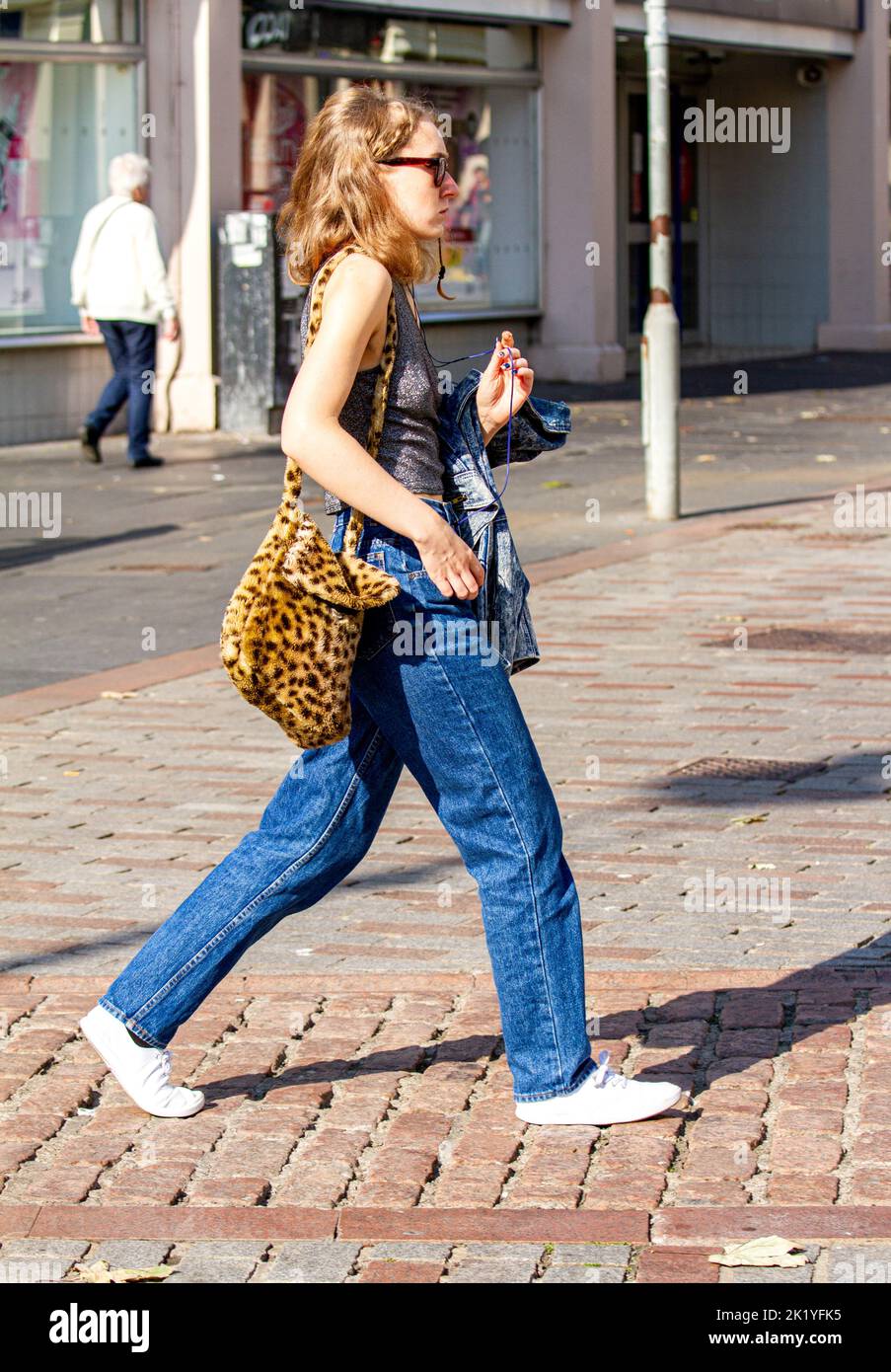 Female shoppers enjoying a day out hi-res stock photography and images ...