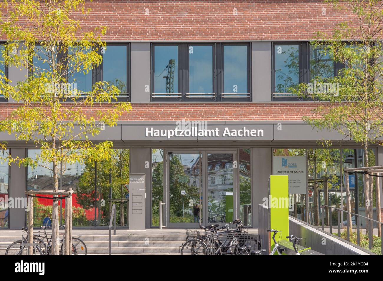 Aachen September 2022: Main Customs Office Aachen Eisenbahnweg Stock Photo
