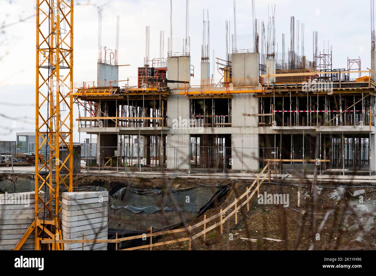 Construction process of the new modern residential buildings Stock ...