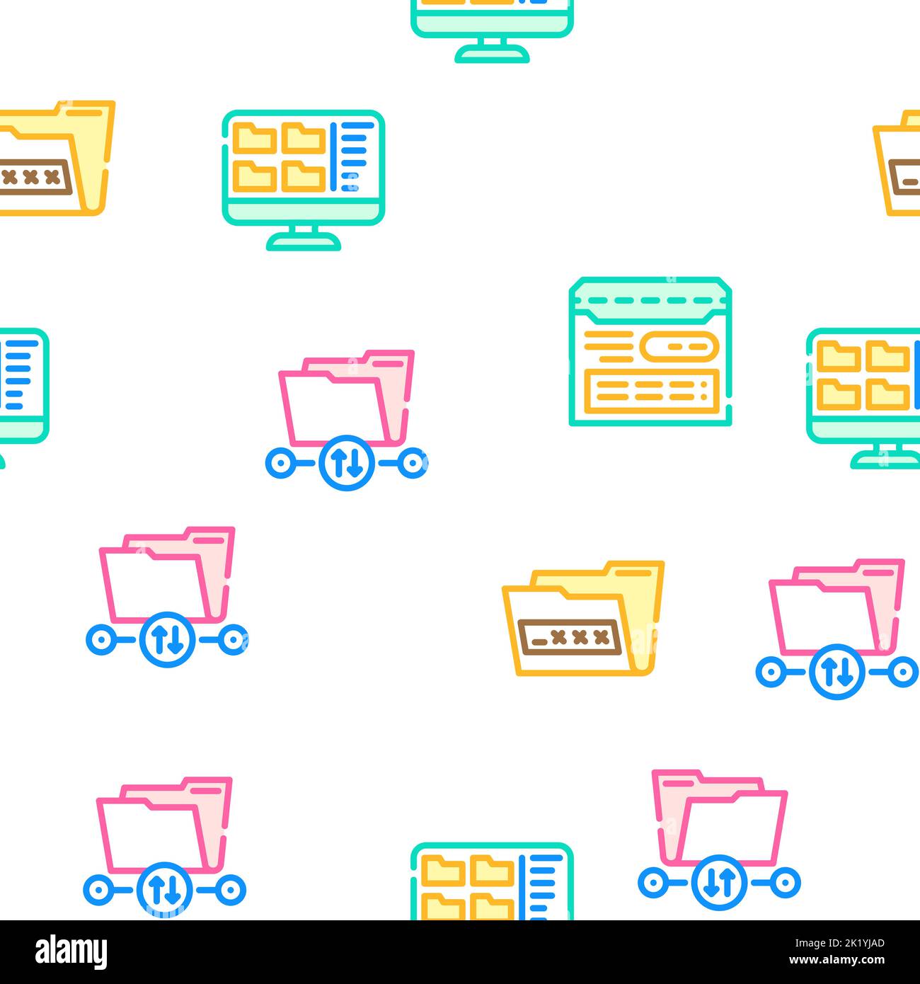 folder document business file vector seamless pattern Stock Vector ...