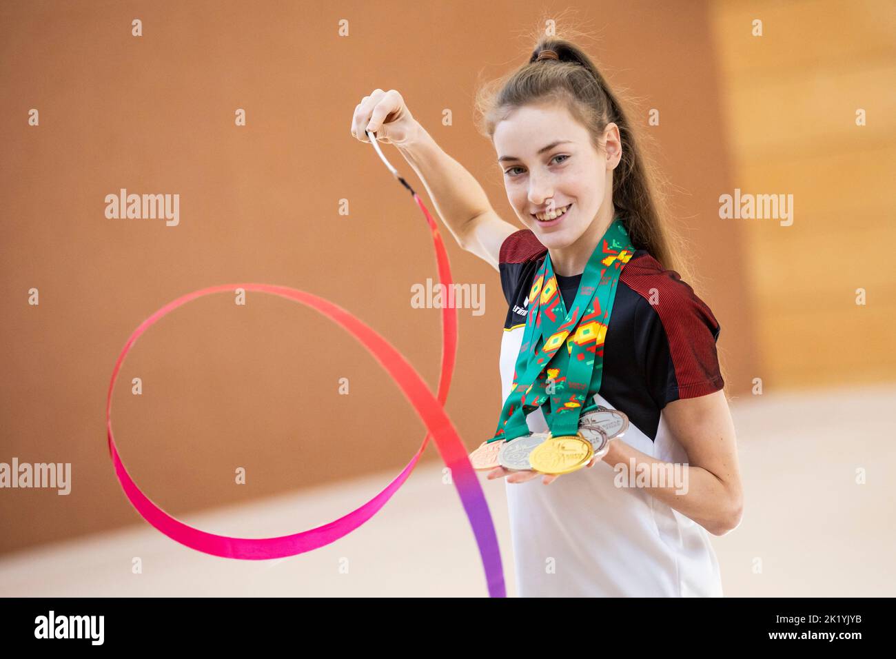 Fellbach, Germany. 21st Sep, 2022. World champion in rhythmic gymnastics, Darja Varfolomeev from