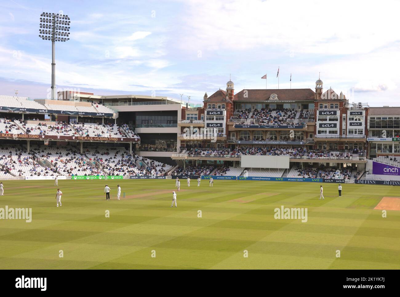 21 September, 2022. London, UK. Surrey take on Yorkshire in the County Championship at the Micky Stewart Oval, day two. David Rowe/Alamy Live News Stock Photo