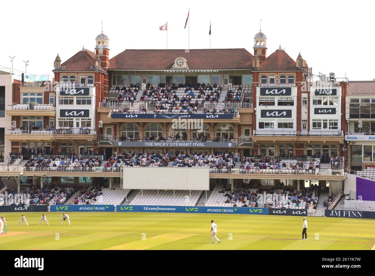 21 September, 2022. London, UK. Surrey take on Yorkshire in the County Championship at the Micky Stewart Oval, day two. David Rowe/Alamy Live News Stock Photo