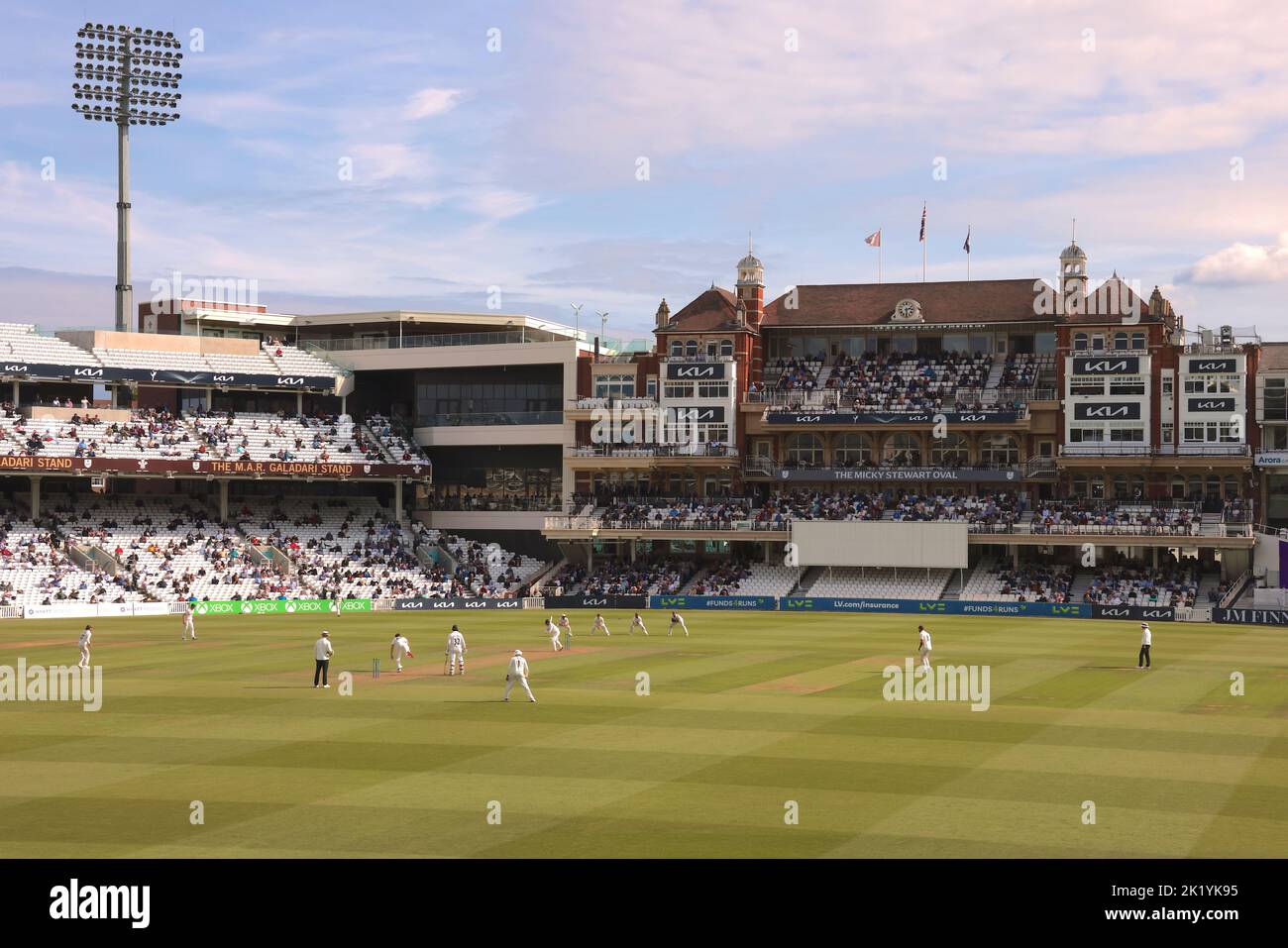 2 21 September, 2022. London, UK. Surrey take on Yorkshire in the County Championship at the Micky Stewart Oval, day two. David Rowe/Alamy Live News Stock Photo