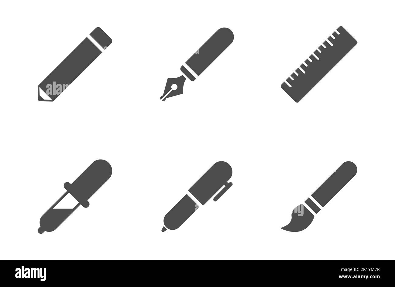 drawing tools silhouette vector icons Stock Vector Image & Art Alamy