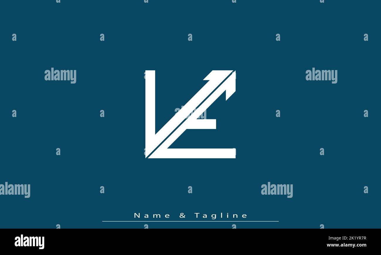 Alphabet letters Initials Monogram logo LE , EL Stock Vector