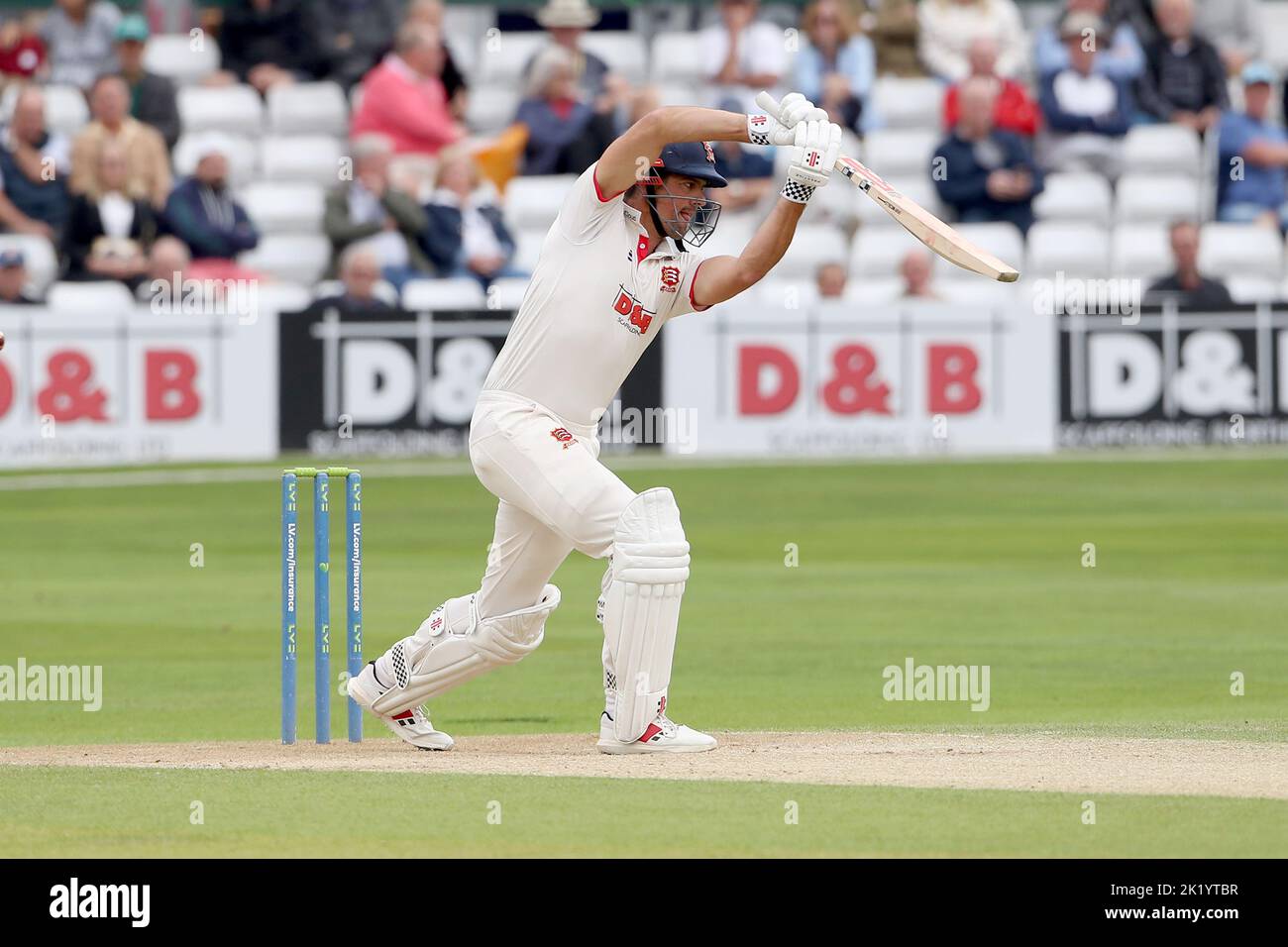 Sir Alastair Cook of Essex in batting action during Essex CCC vs Lancashire CCC, LV Insurance County Championship Division 1 Cricket at The Cloud Coun Stock Photo
