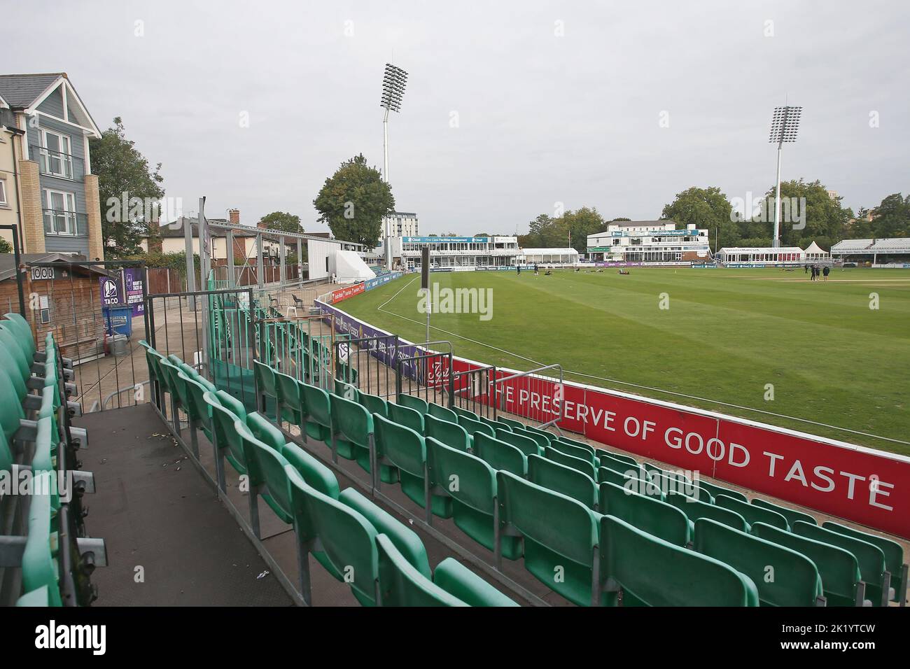 General view of the ground ahead of Essex CCC vs Lancashire CCC, LV Insurance County Championship Division 1 Cricket at The Cloud County Ground on 21s Stock Photo
