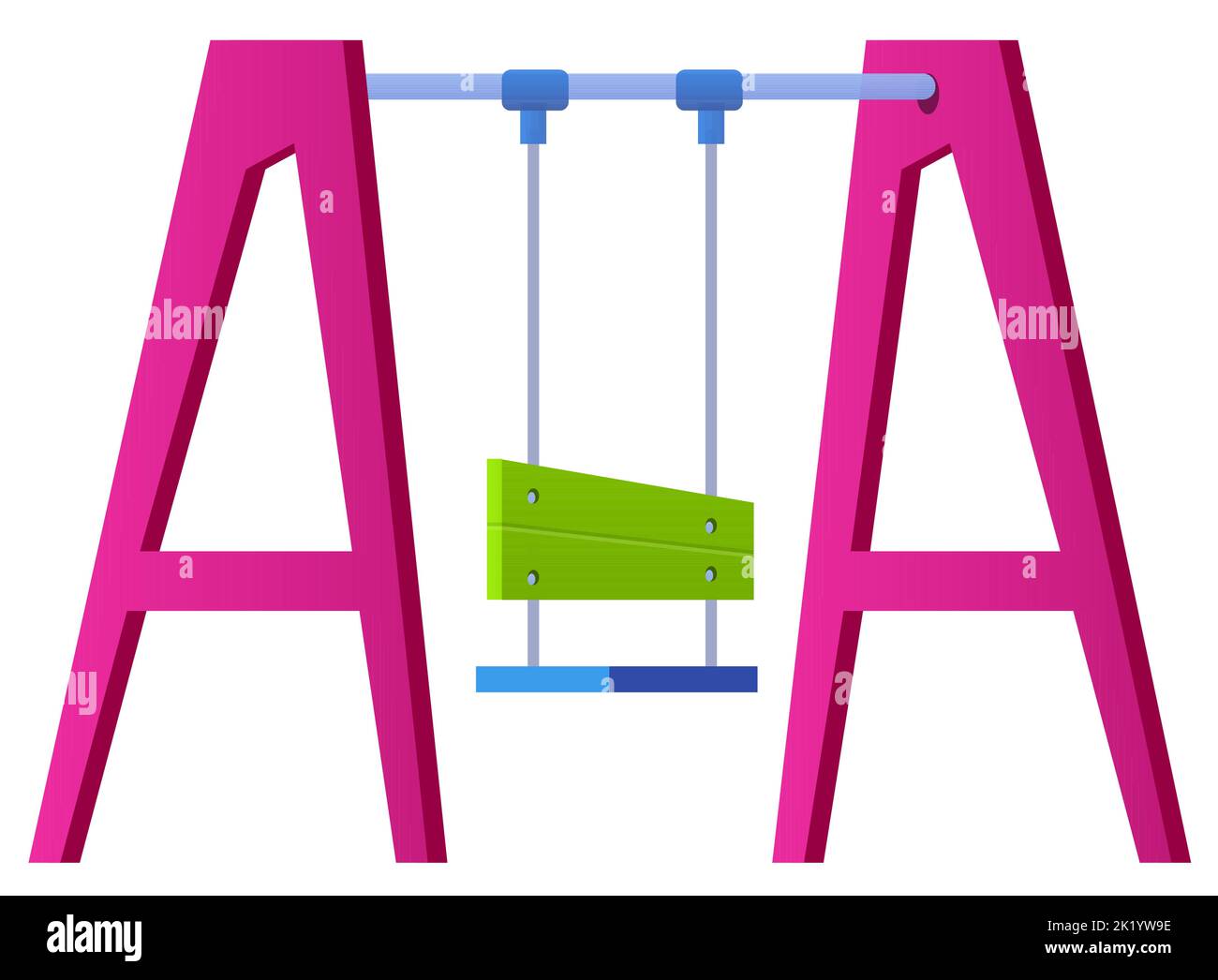Swing for one - modern flat design style single isolated image Stock Vector