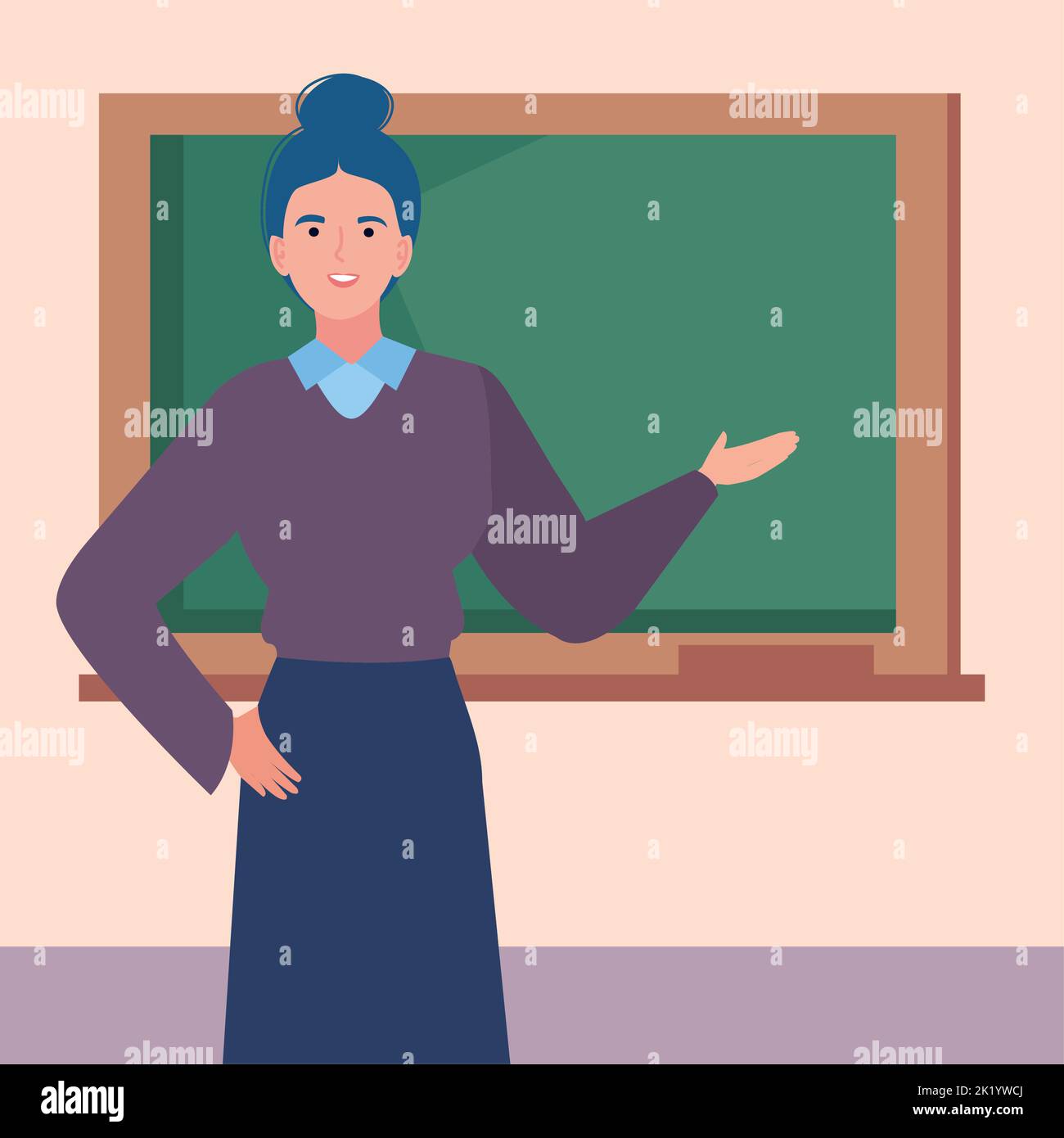 Classroom scene teacher teaching Stock Vector Images - Alamy
