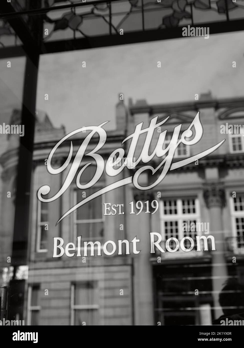 Bettys Café Tea Rooms, St Helen’s Square, York, North Yorkshire, England, UK - B/W Stock Photo