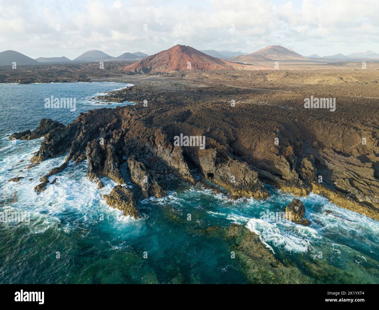 Aerial view lava cliffs hi-res stock photography and images - Alamy