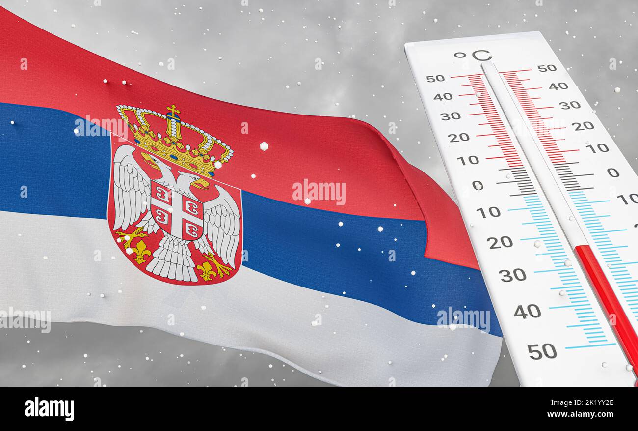 Winter in Serbia with severe cold, negative temperature, Cold season in Serbia, cruelest coldest