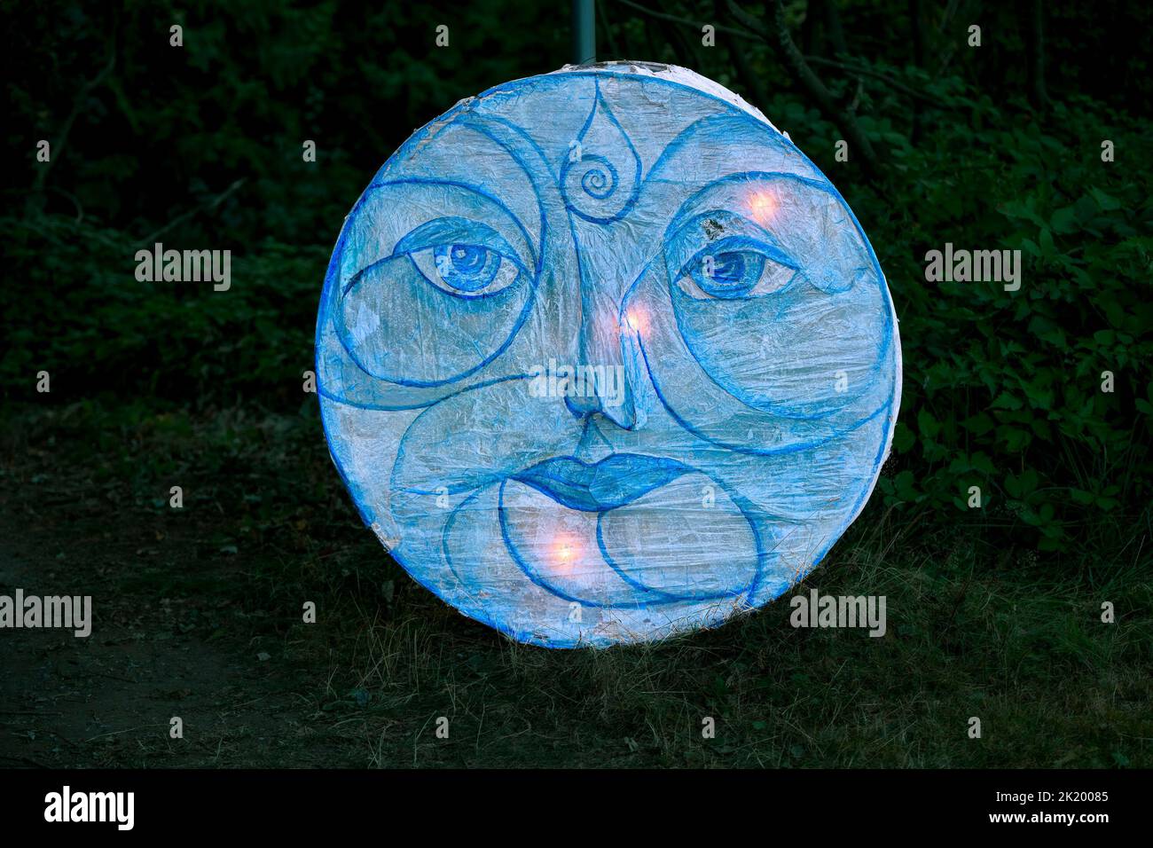 Moon lantern, Renfrew Ravine Moon Festival, Renfrew Park, Vancouver, British Columbia, Canada Stock Photo