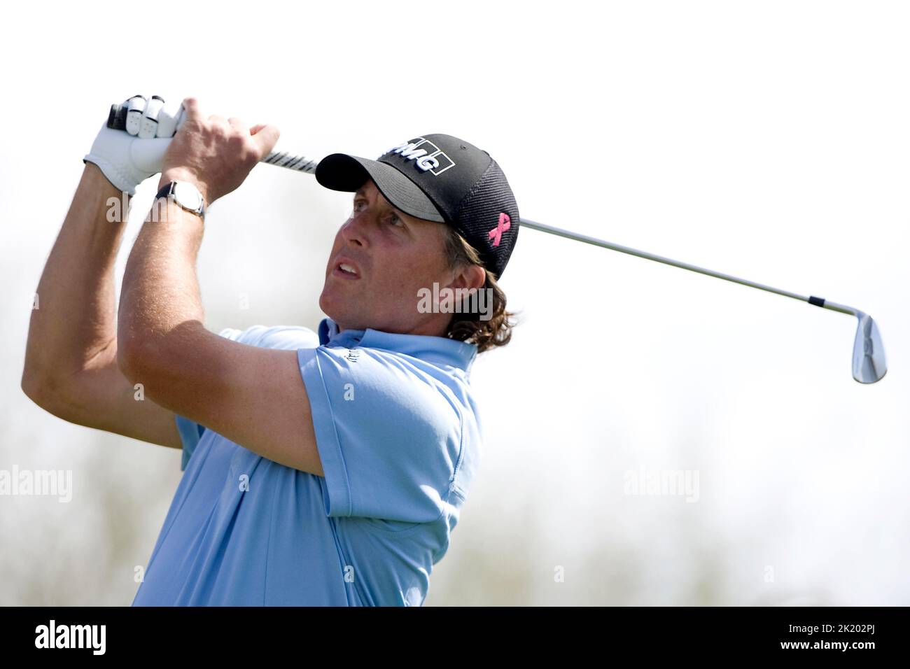 PGA golfer Phil Mickelson in action during a tour event. Stock Photo
