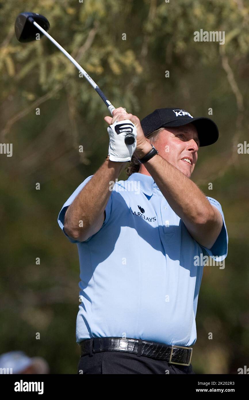 PGA golfer Phil Mickelson in action during a tour event. Stock Photo