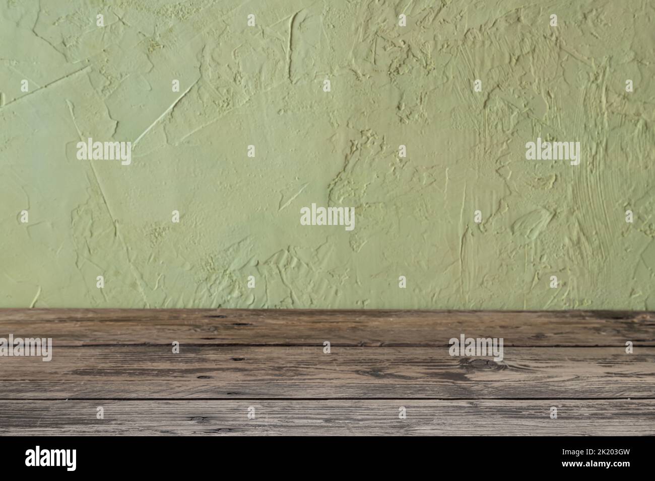 Green texture and wood background. Stock Photo