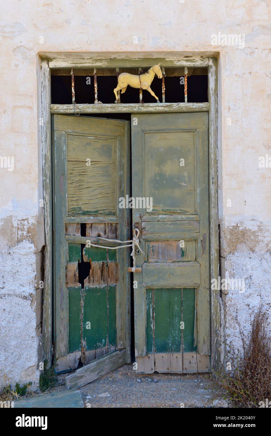worn out stable doors Stock Photo