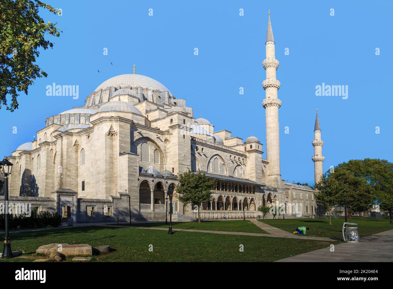 ISTANBUL, TURKEY - SEPTEMBER 14, 2017: This is the famous Suleymaniye Mosque, built in the 16th century by the architect Sinan. Stock Photo