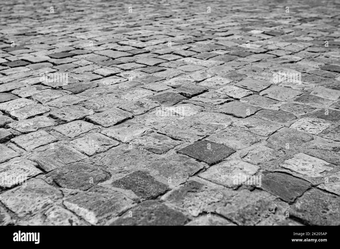 Abstract background of old cobblestone pavement Stock Photo - Alamy