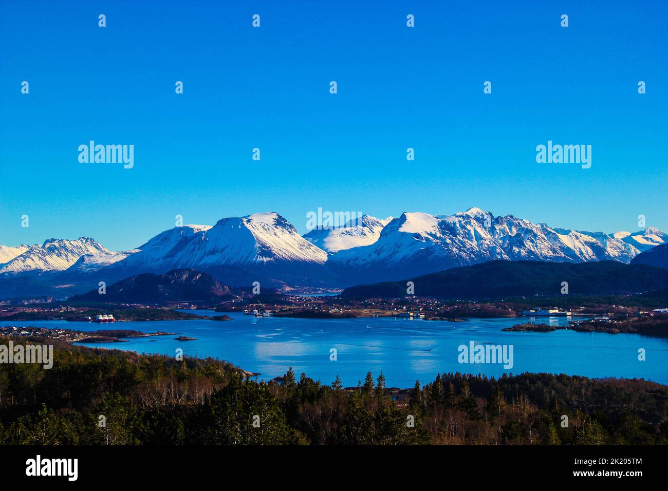 Ålesund and surrounding landscapes, Norway Stock Photo
