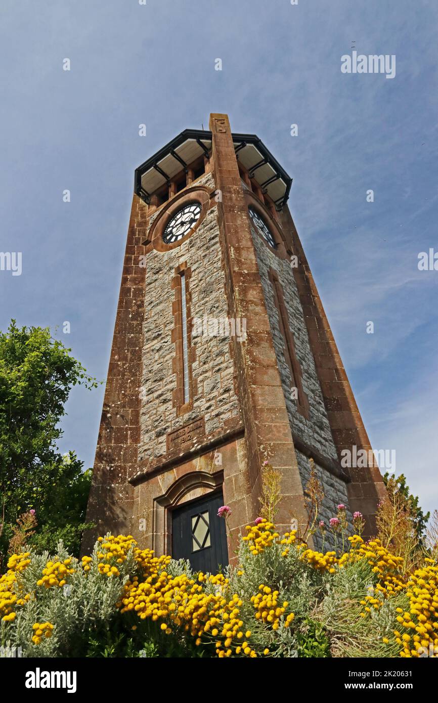 Clock Tower, Grange-over-Sands Stock Photo