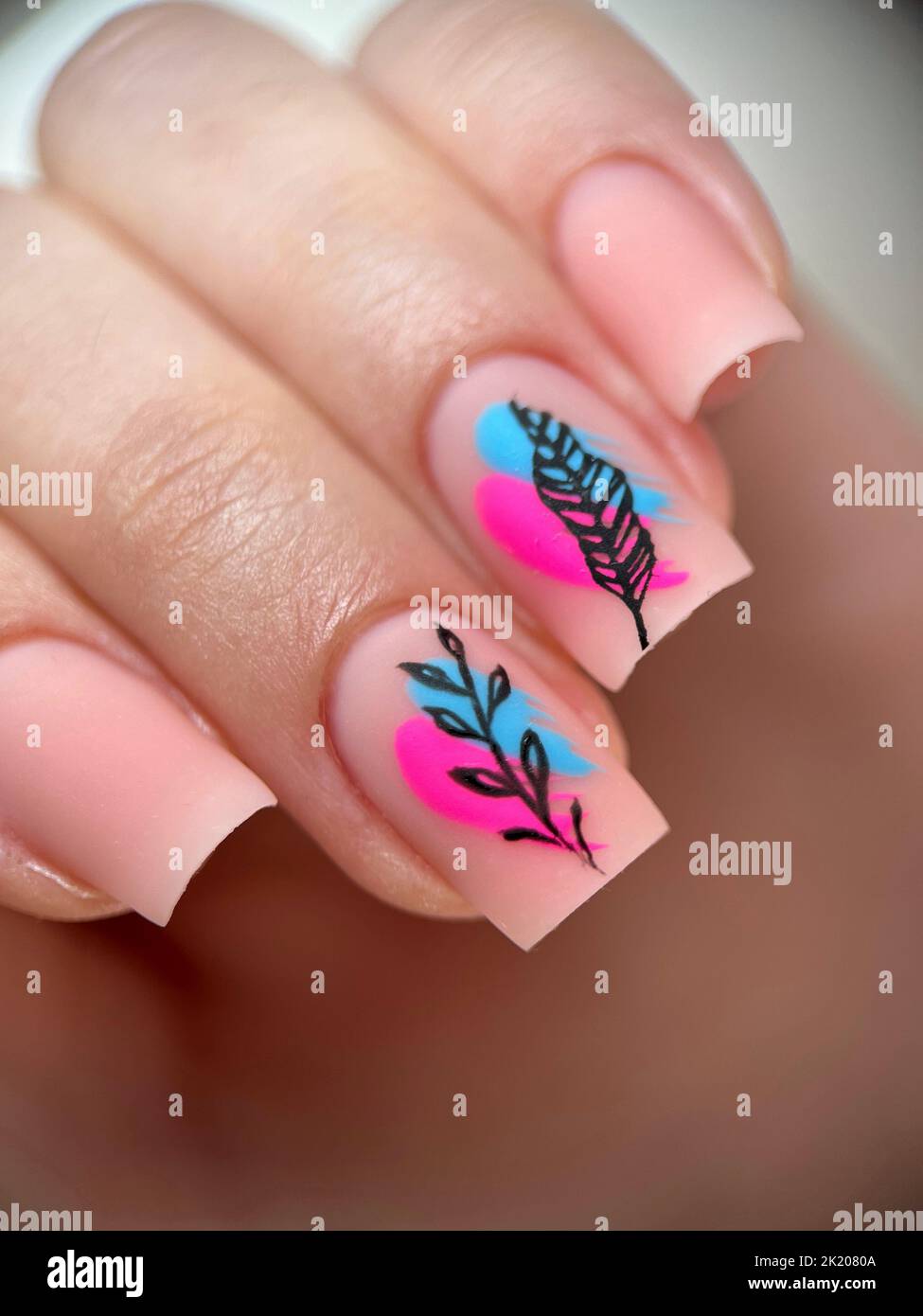 Matte black nails hi-res stock photography and images - Alamy