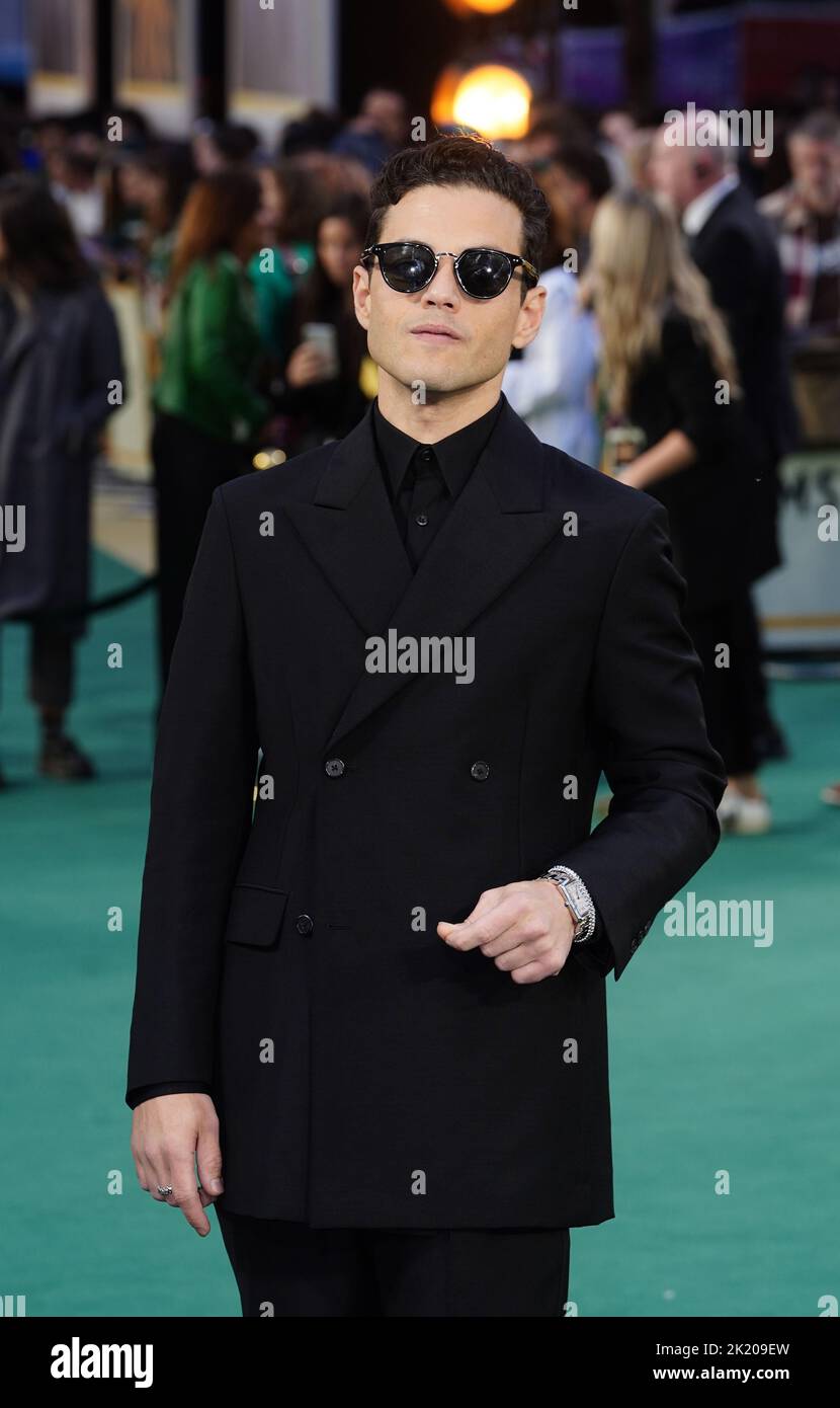 Rami Malek attends the European premiere of Amsterdam at the Odeon Luxe Leicester Square, London. Picture date: Wednesday September 21, 2022. Stock Photo